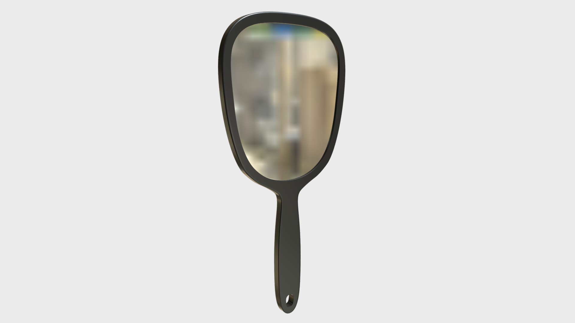 3D model Handheld mirror - This is a 3D model of the Handheld mirror. The 3D model is about a close-up of a magnifying glass.