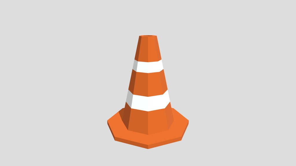 low poly Traffic Cone