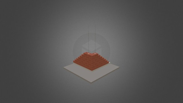 Rat Trap Bond L- Joint With Reinforcement 3D Model