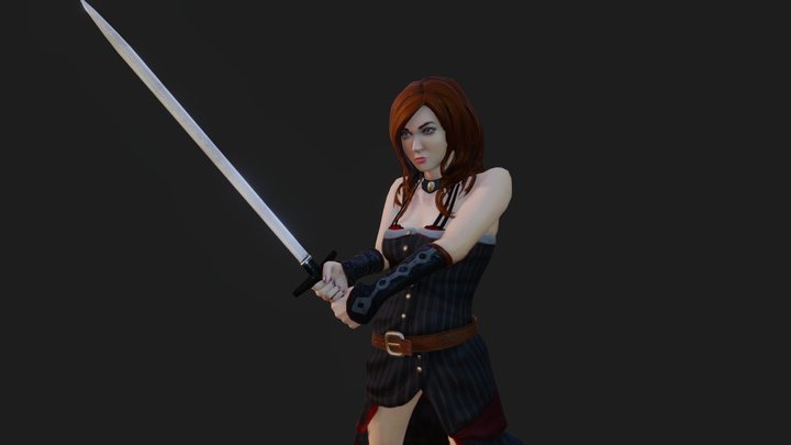 Female Warrior 3D Model