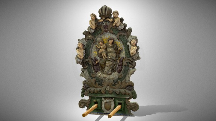 Wooden feretory with representation of Madonna – Gratis 3D-model STL