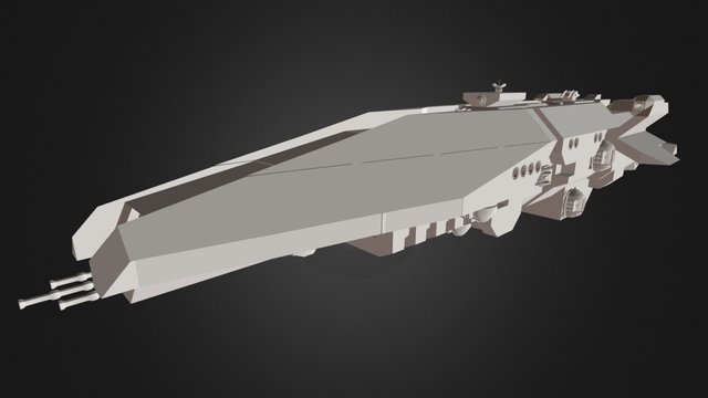 Halberd-class Destroyer (Small Grid) 3D Model