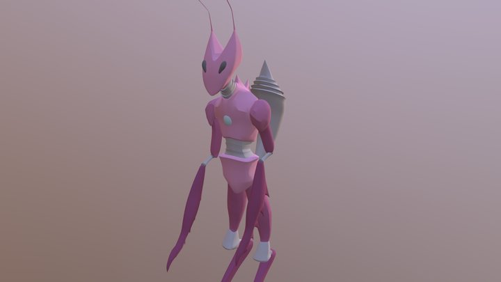 Orchid Mantis End Boss 3D Model