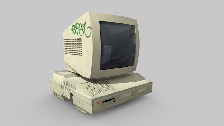 Retro computer Amstrad PC 2286 3D Model