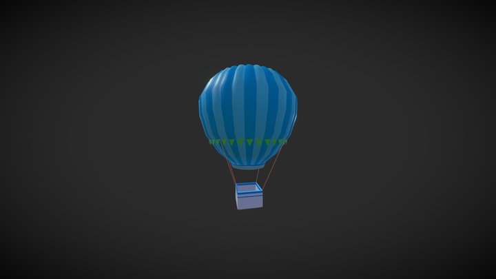 Air Balloon Cartoon 3D Model