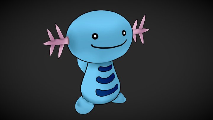 Wooper Pokemon 3D Model
