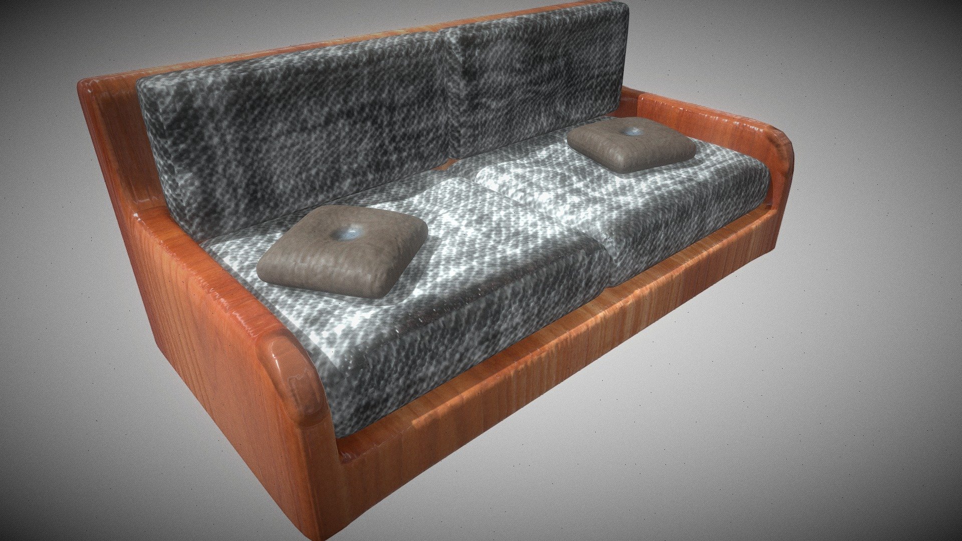 Two Seater Sofa Bed — Sketchfab embed 3D viewer