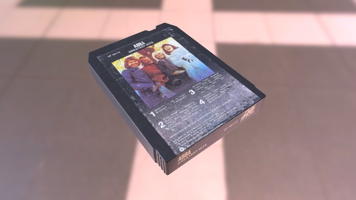 Vintage ABBA 8-Track Tape (low-poly) – Kostenloses 3D-Modell STL