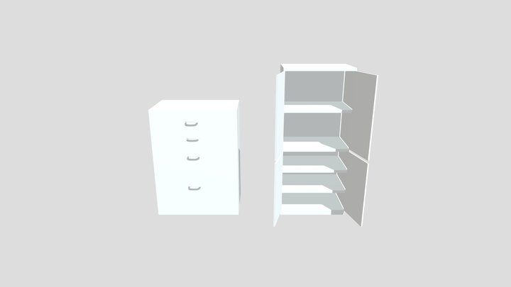 Drawer pedestal & Storage 3D Model