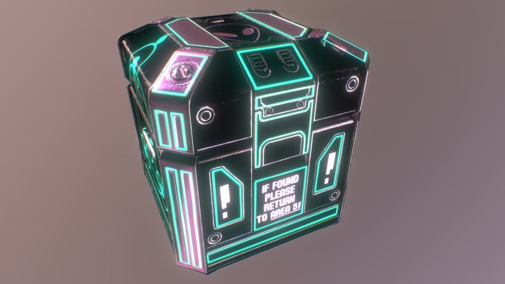 GART130 Sci-fi Crate 3D Model