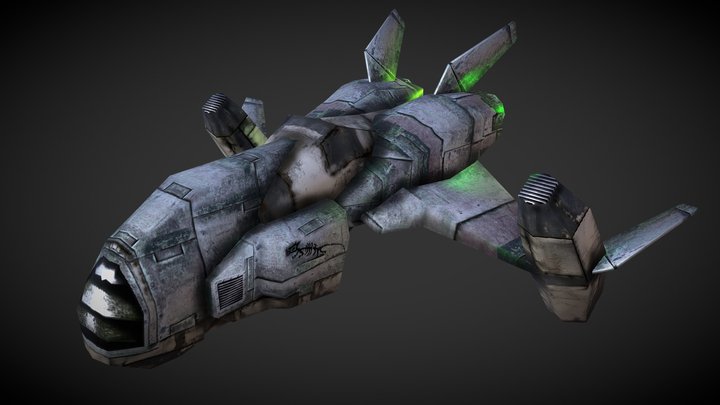 Low Poly Spaceship 4/10 – Modelo 3D gratuito STL