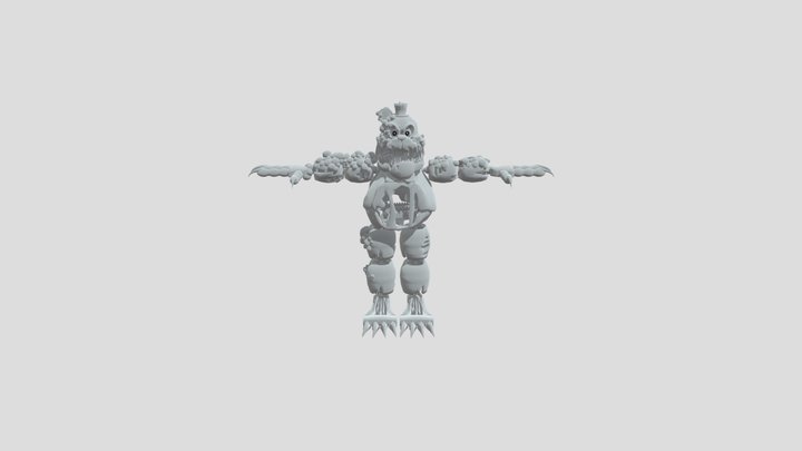 Twisted Golden Freddy(rigged) 3D Model