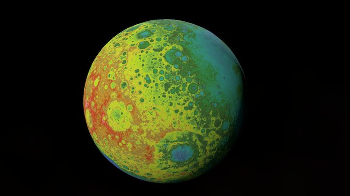 Mapa Topografico De La Luna – Modello 3D gratuito STL