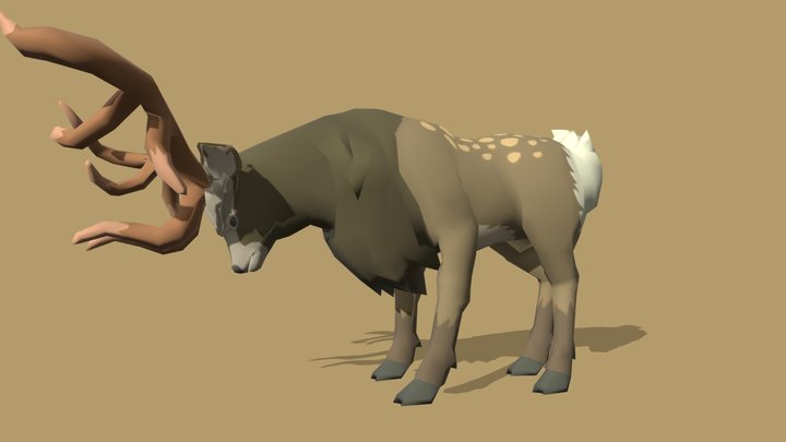 Toon Deer - Animated – Free 3D Model STL