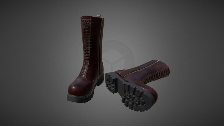 Leather boots 3D Model