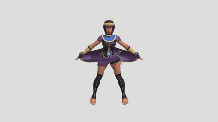 Menat_-_street_fighter – Free 3D Model STL