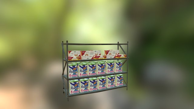 ShelfWithLotusFitness 3D Model
