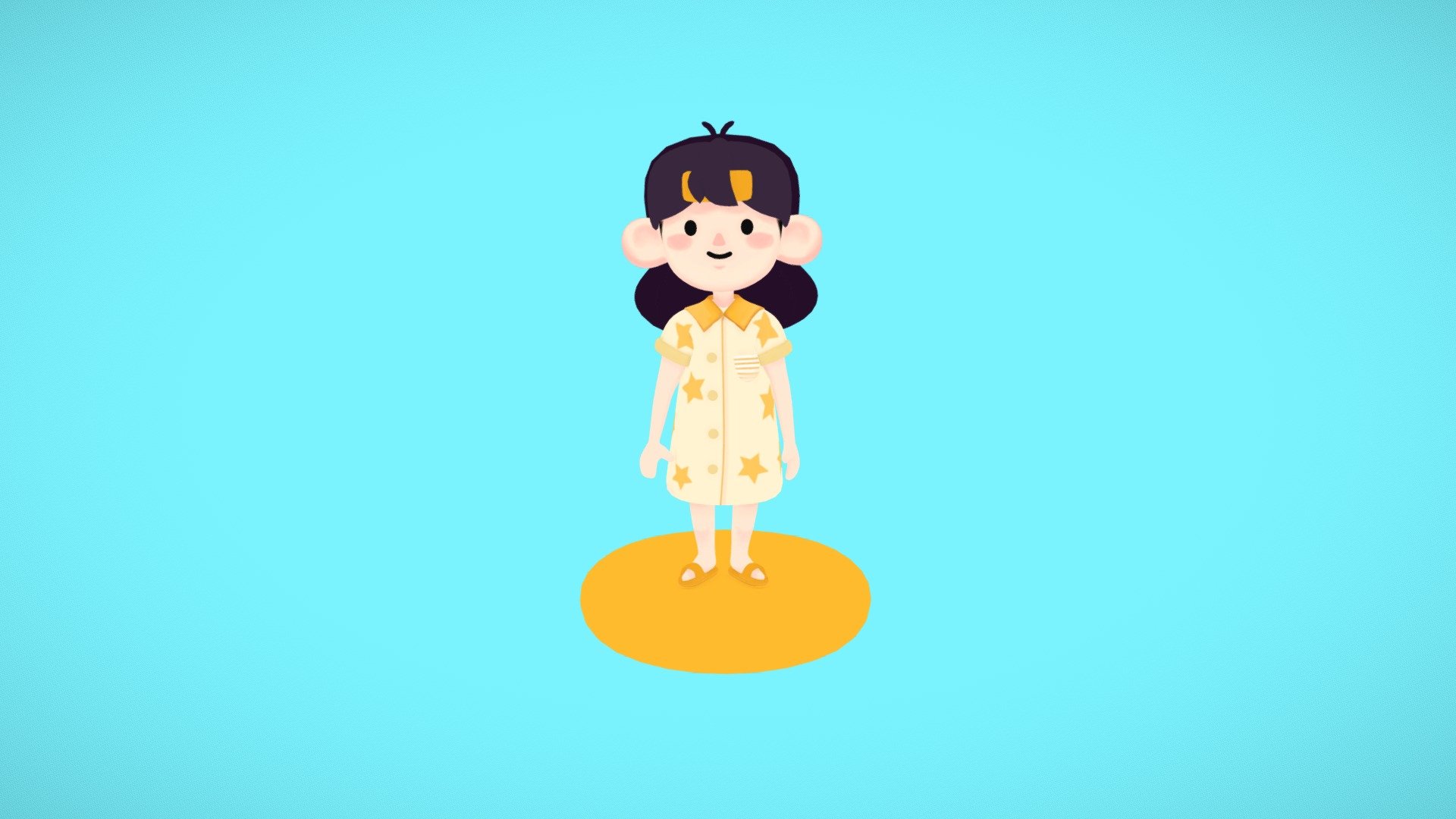Big Ear Girl 3D model by adamaysils [70daab7] Sketchfab