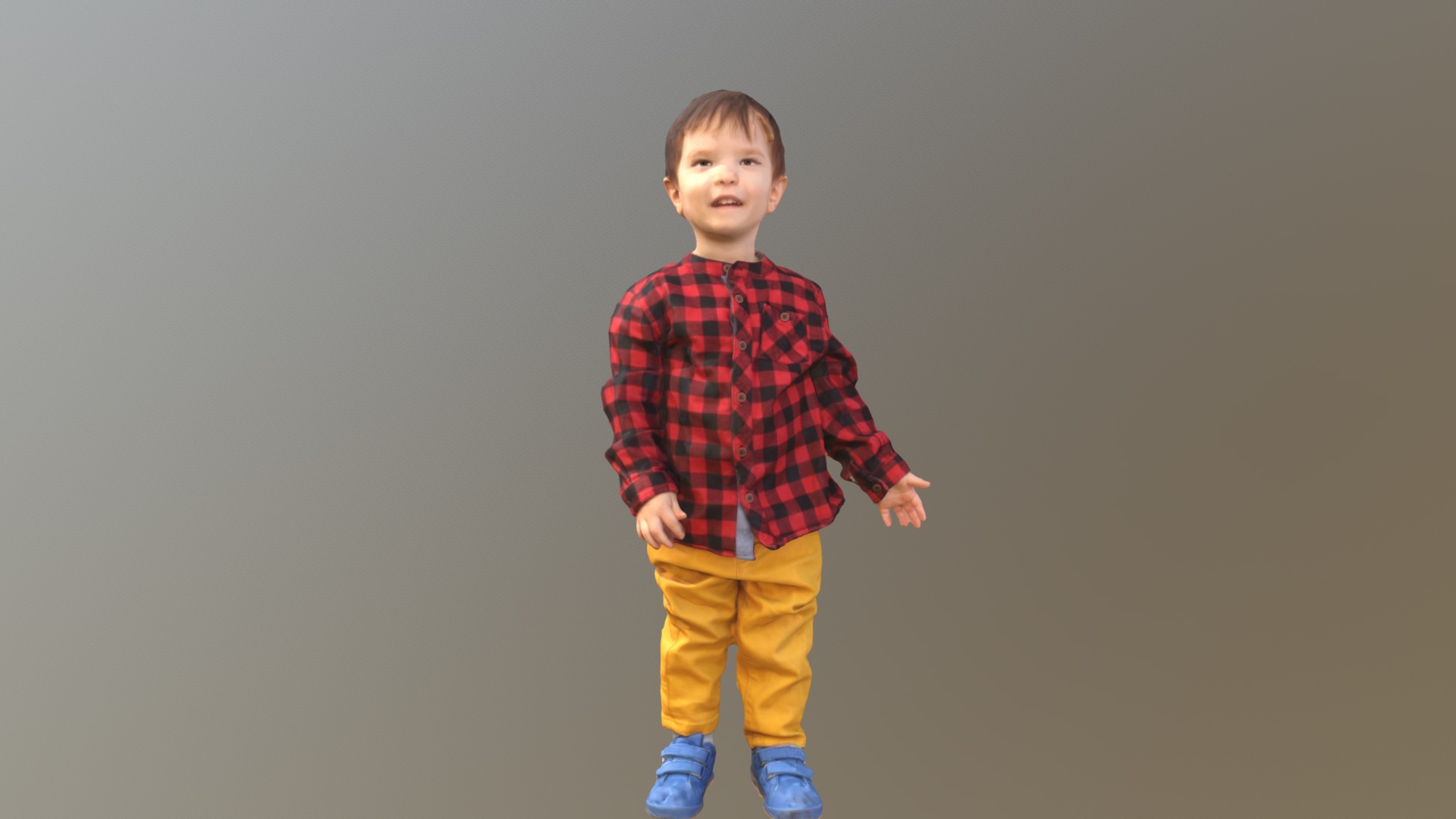 3D model Person 8 - This is a 3D model of the Person 8. The 3D model is about a child standing on a white background.