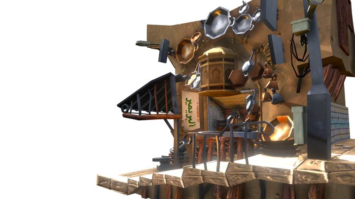 Bazaar Pan Shop 3D Model