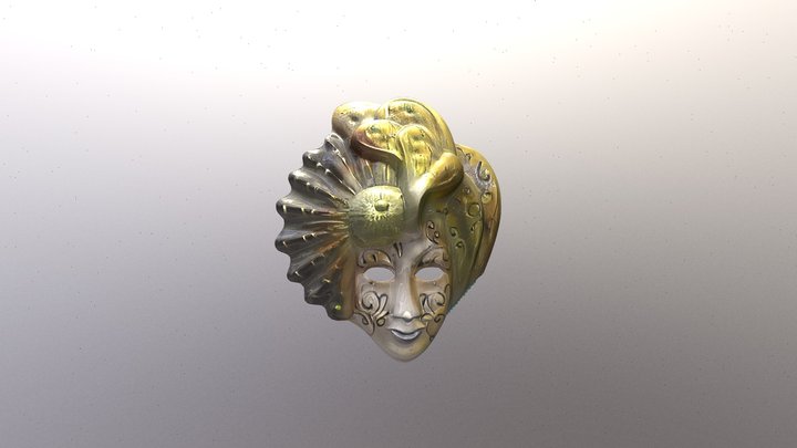 Venetian ceramic mask 3D Model