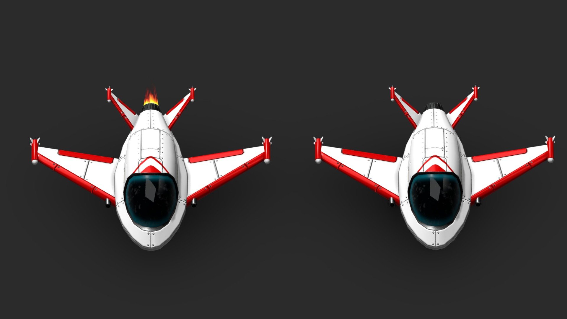 Space ship White Toon