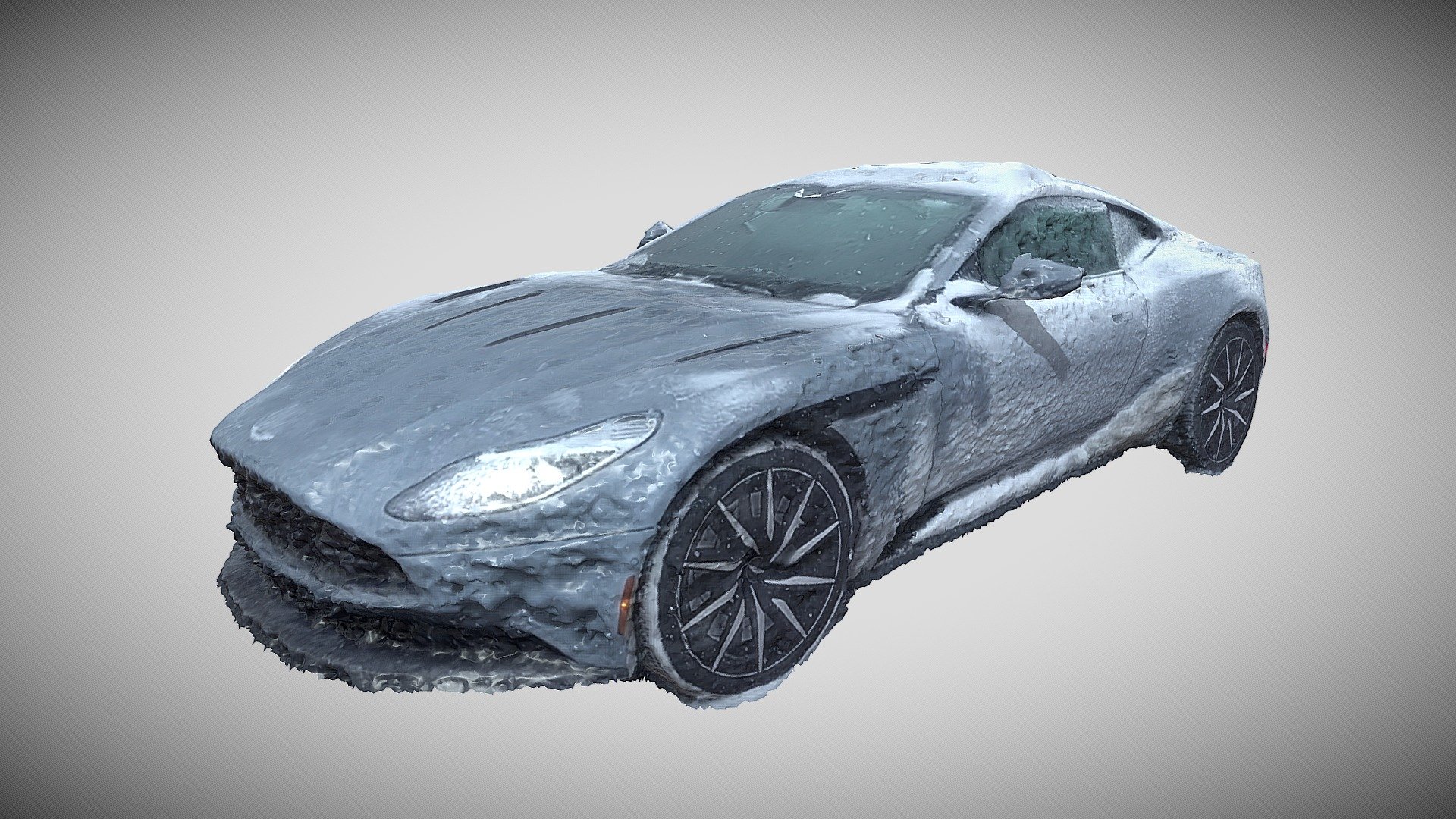 Snowy Aston Martin V12 DB11 | Raw scan