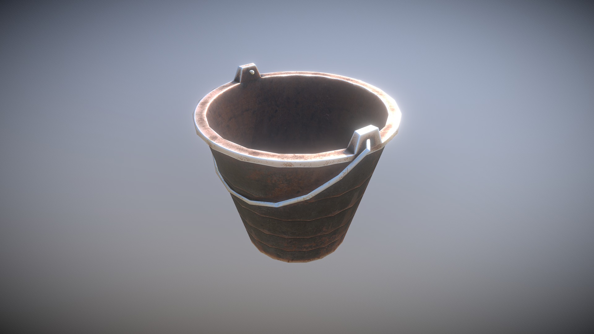 3D model Bucket - This is a 3D model of the Bucket. The 3D model is about a cup on a surface.