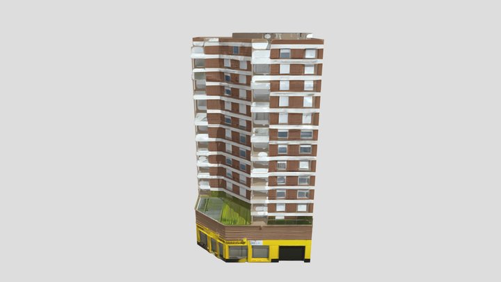 Edificio Residencial costa – Gratis 3D-model STL
