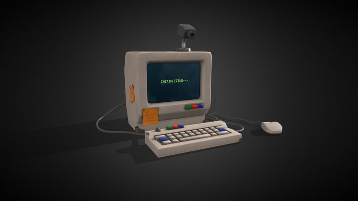 Stylized Computer - Tutorial Included 3D Model
