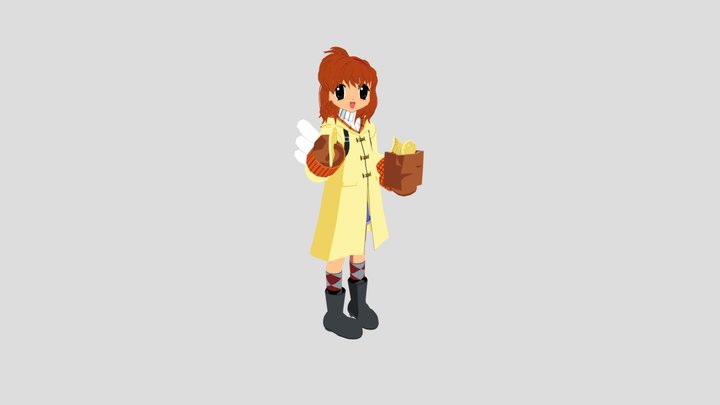 Ayu Tsukimiya from Kanon 3D Model
