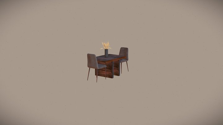 Table And Chairs 3D Model