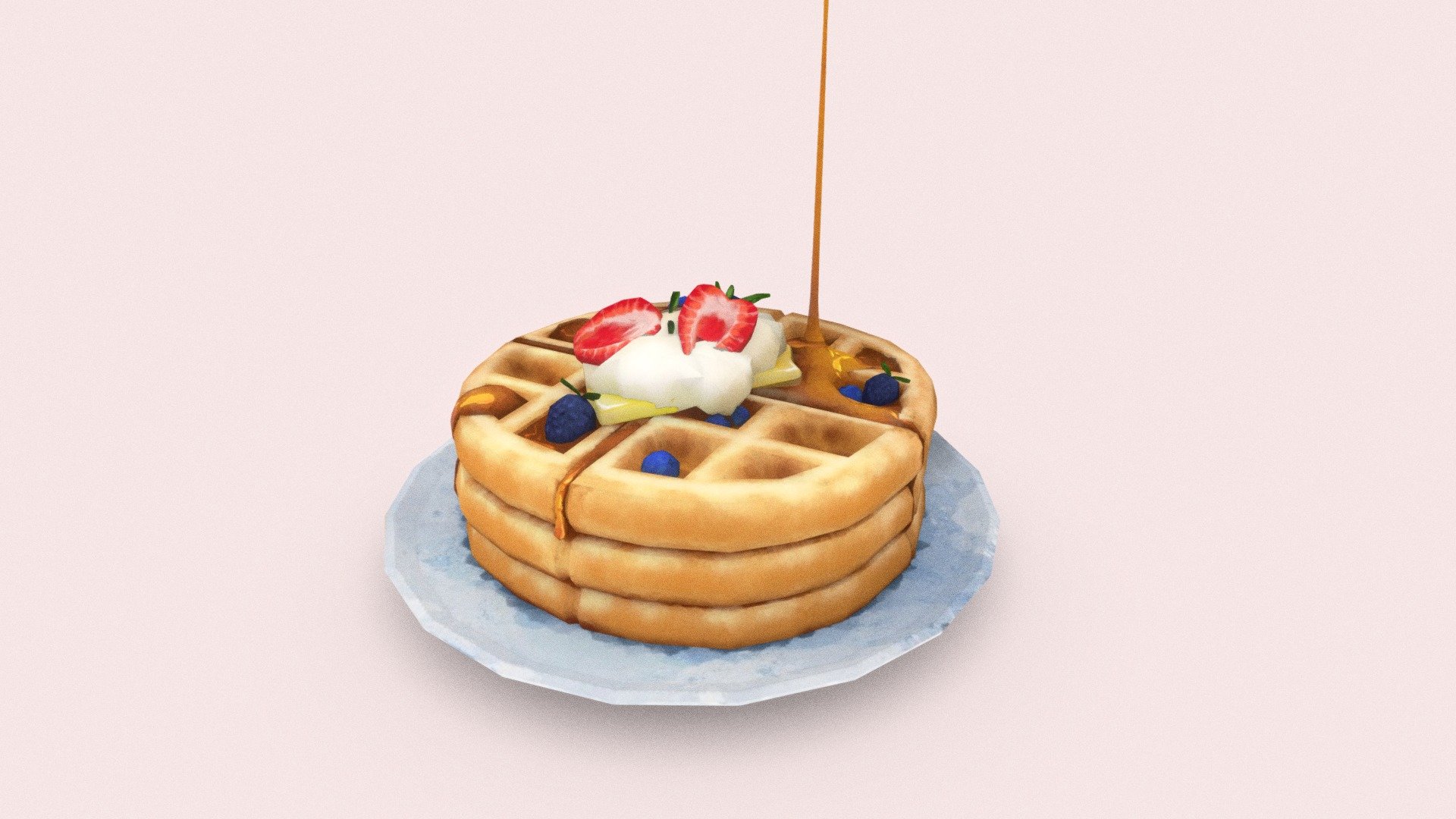 Waffles - 3D model by RachelEve [70e7a52] - Sketchfab