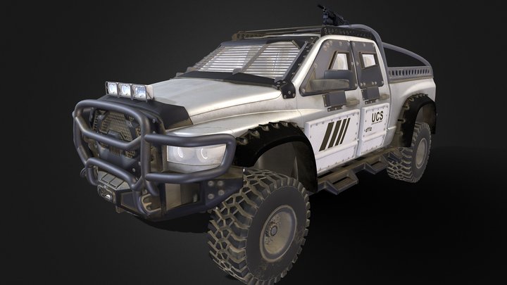 Anti Zombie vehicle, high detailed model 3D Model