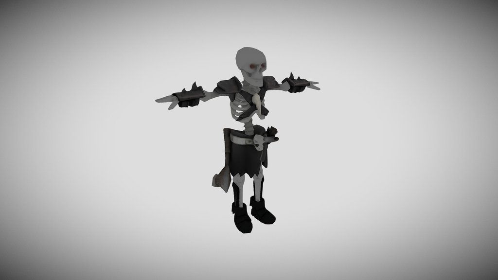 Skeleton handpainted fantasy lowpoly
