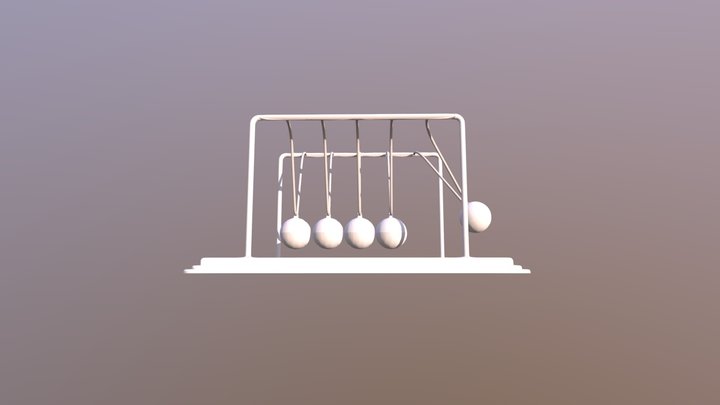 Newton's cradle 3D Model