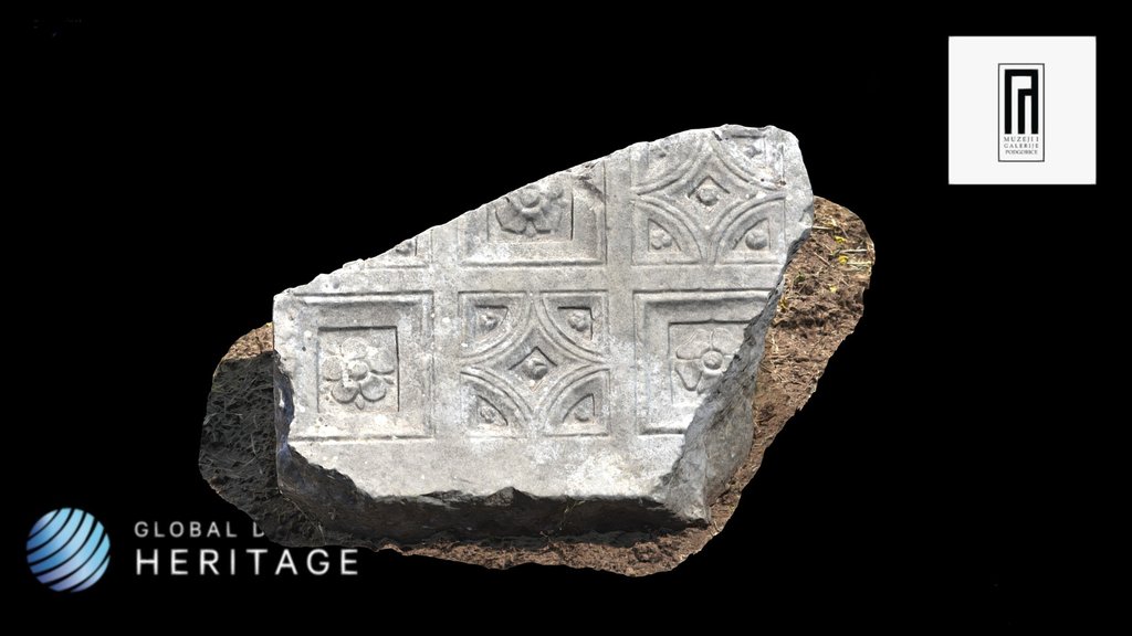Decorated roman architectural element