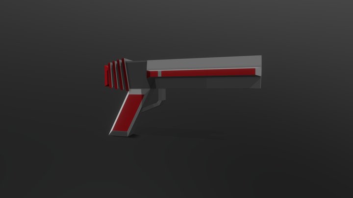 LOW POLY gun 3D Model