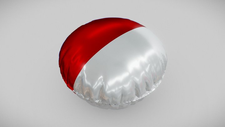 Balloon Flag 3D Model