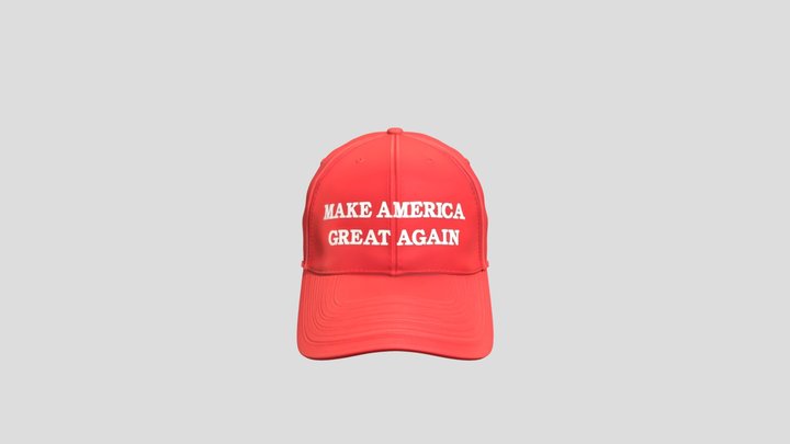 RED MAGA CAP 3D Model