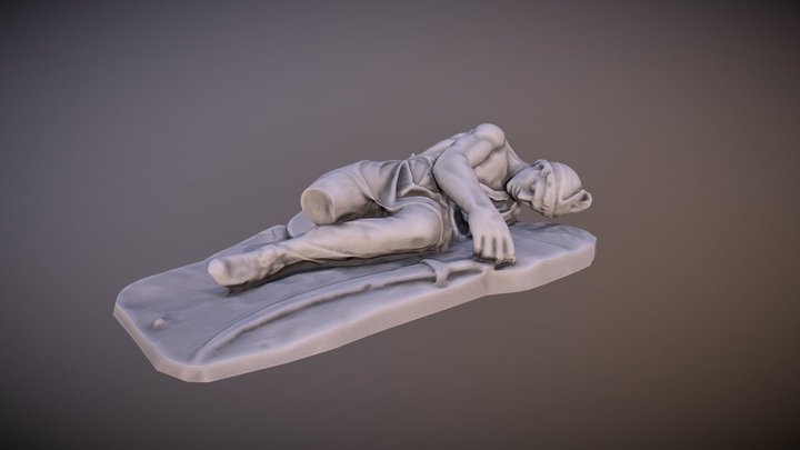 Fallen Persian Statue [3D Scan] 3D Model