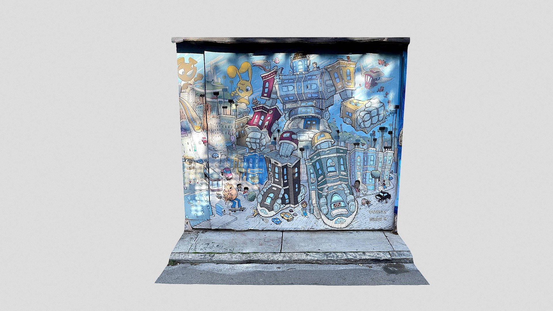 SF Street Art 10 -  "Victorian" in Balmy Alley