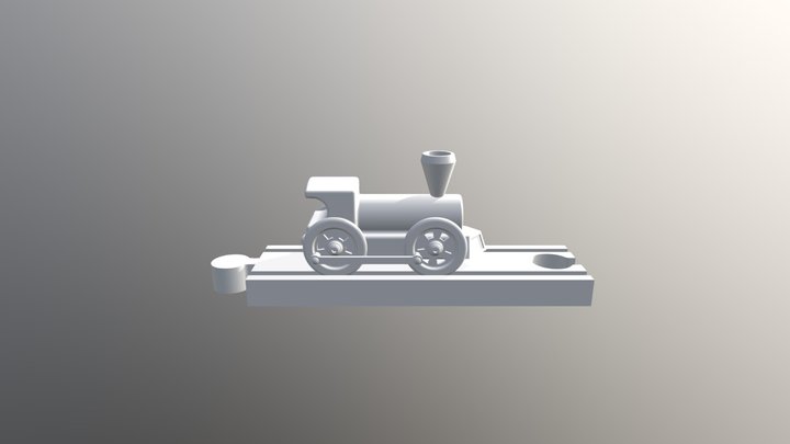Train on track 3D Model