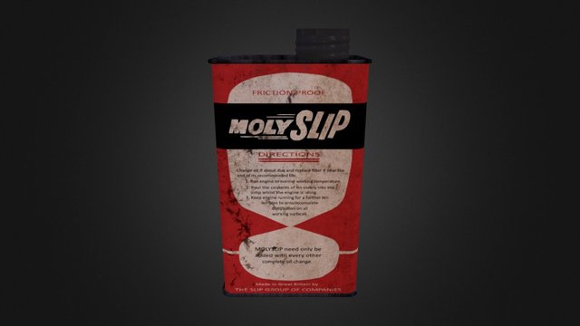 MolySlip Can 3D Model
