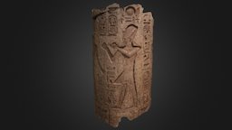 Egyptian Sculpted Column 3D Model