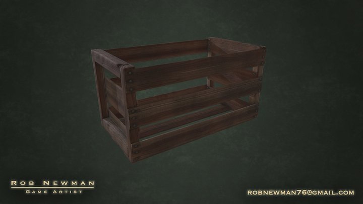 Old Wooden Crate 3D Model