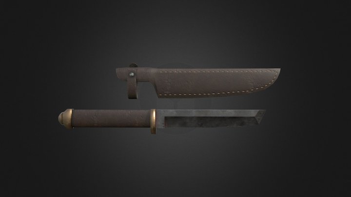 Japanse Tanto Knife 3D Model
