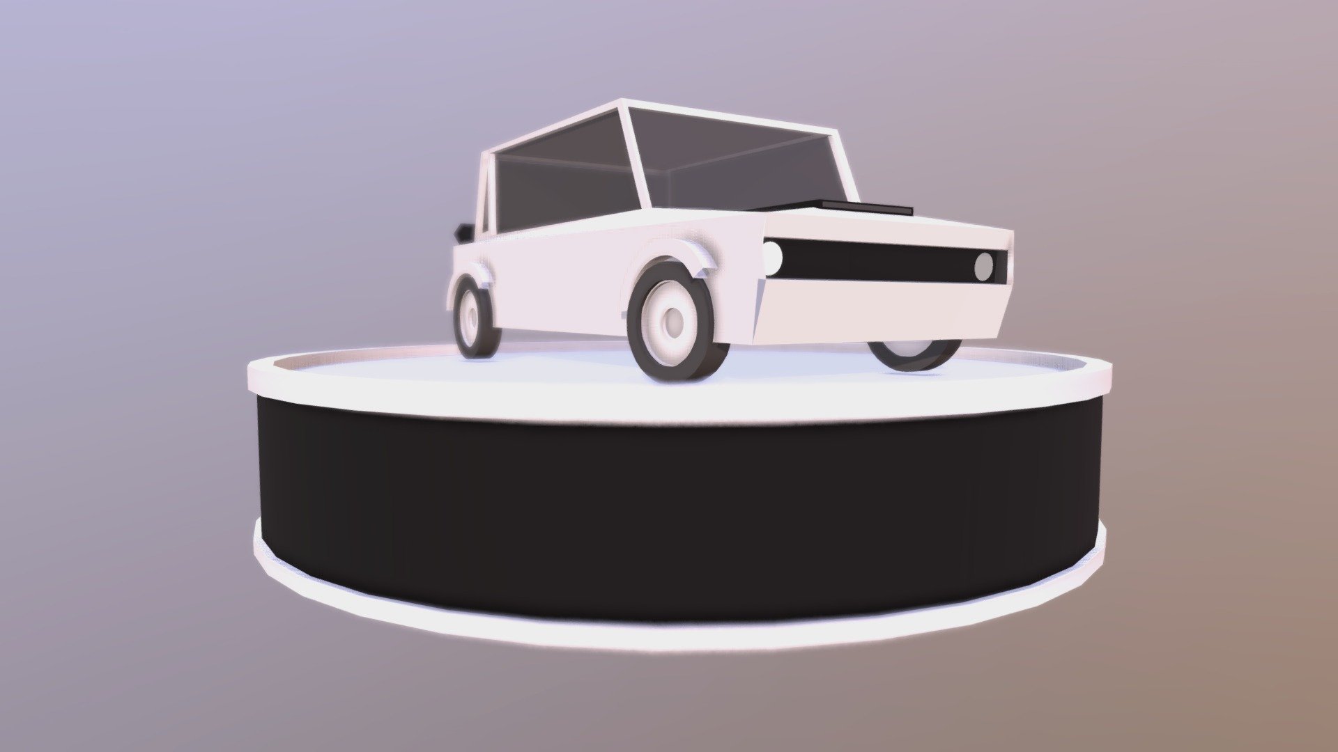 Low-poly muscle car