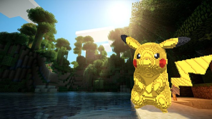 Minecraft Pikachu Build Schematic 3D Model