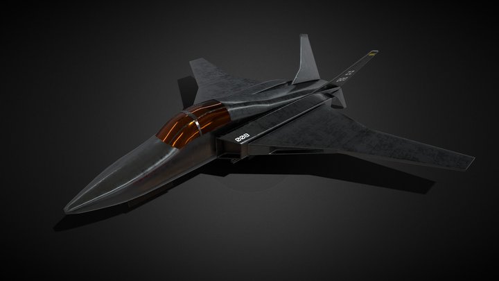 Sci Fi Jet 3D Model